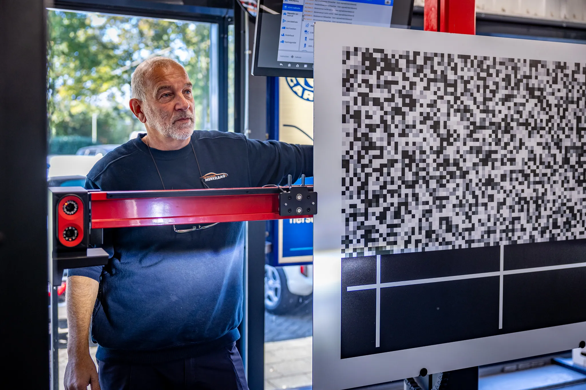 Kalibratie met ADAS-richtbord in de werkplaats